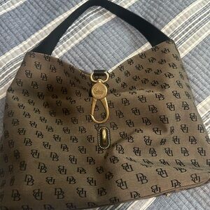 Dooney & Bourke Tan Monogram Hobo Bag